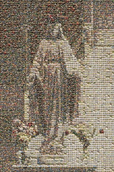 Statue photo mosaic