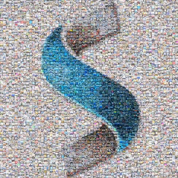 Turquoise photo mosaic