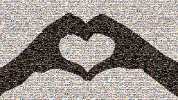 Heart photo mosaic