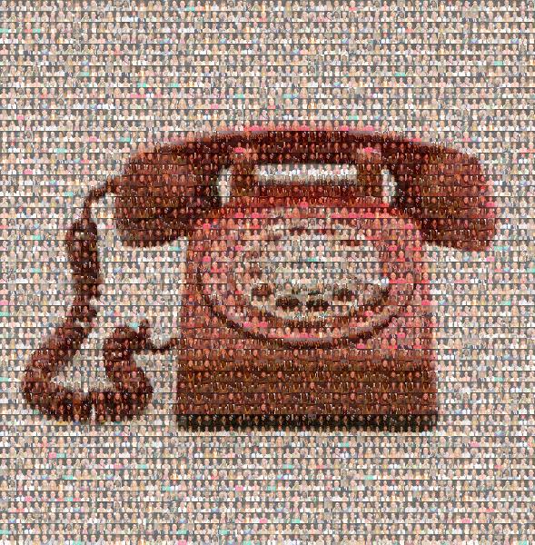 Telephone photo mosaic