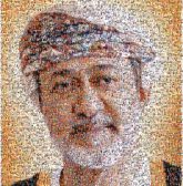 Qaboos bin Said al Said Salalah Sultan of Oman Muscat Sultan Turban Moustache Facial hair Head Forehead Dastar Headgear Beard Smile Portrait photography