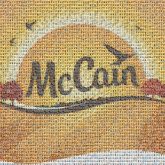 McCain Foods Potato Orange Yellow Text Amber Illustration Font Logo Graphic design Graphics Brand