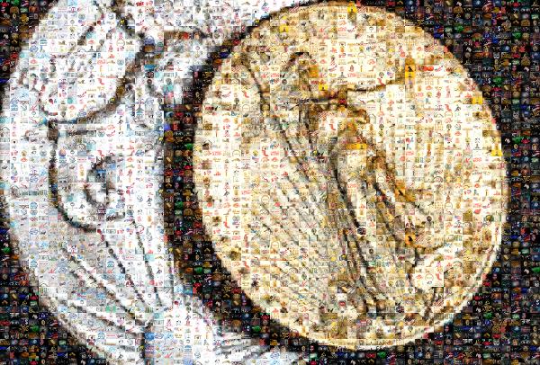 Coin photo mosaic