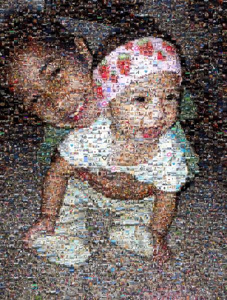 Infant photo mosaic