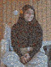 Lady M Smile Shoulder Happiness Textile Facial expression Black hair Comfort Woolen Stomach Laughter