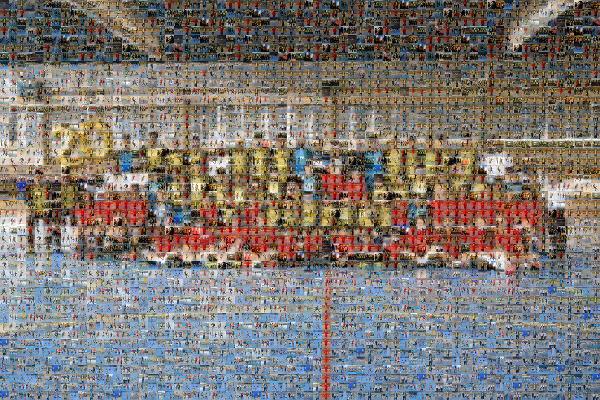 Team sport photo mosaic