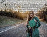 Photograph Portrait photography People in nature Green Street fashion Clothing Light Sunlight Beauty Yellow Turquoise