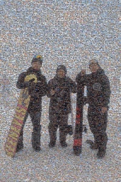 Snow photo mosaic