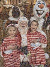 Christmas Santa Claus Christmas decoration Holiday Costume Clothing Smile Photograph Facial expression White Organ Happy Beard Hat