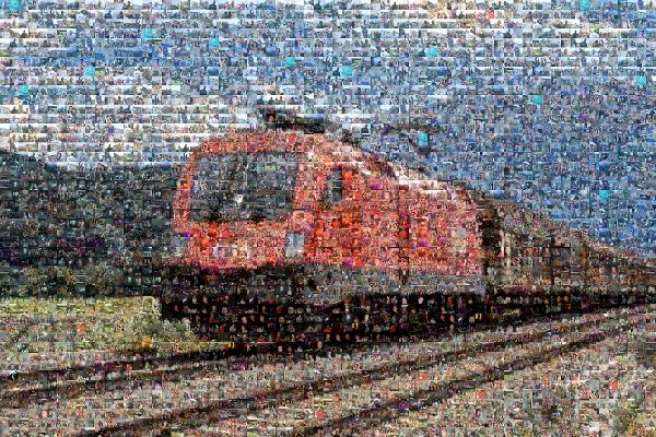 Rail transport photo mosaic