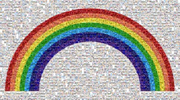 Rainbow photo mosaic