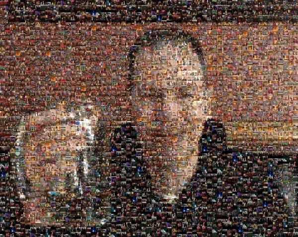 Wine glass photo mosaic
