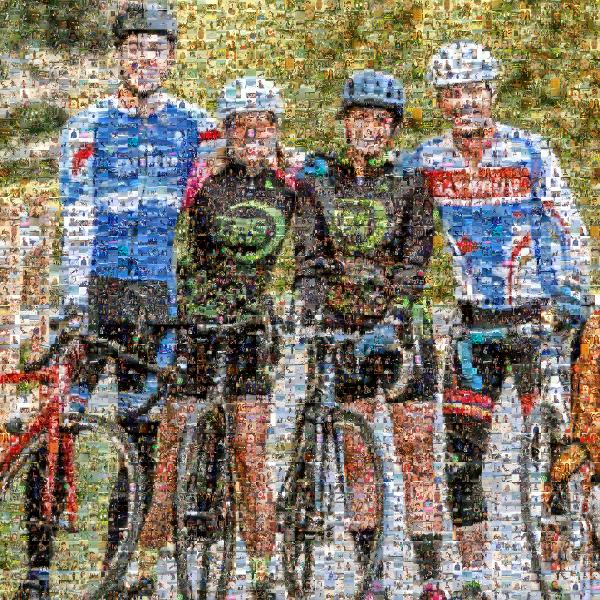 Road bicycle racing photo mosaic