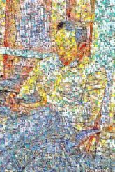 Paint Comics Visual arts Art Comic book Modern art Cartoonist Watercolor painting Human Artist Art paint Beard Drawing Musician Sitting