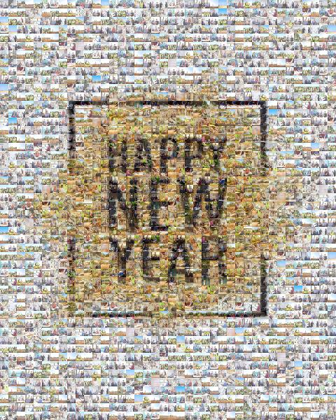 New Year's Eve photo mosaic