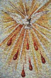 Painting Art Painting Fine Art America Image Christian art Ghost Poster Religious art Fine arts Holy Spirit Petal Amber Wood Illustration Ceiling Symmetry Close-up