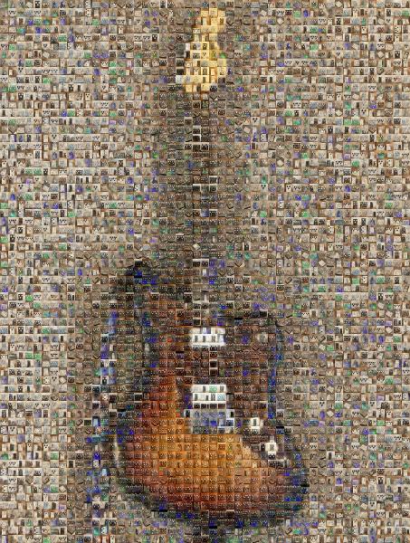 String instrument photo mosaic