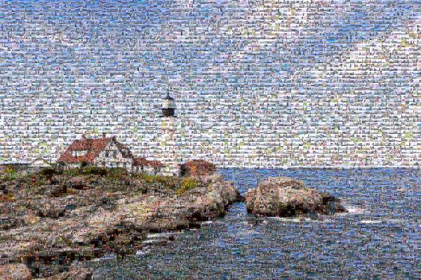 Portland Head Light photo mosaic