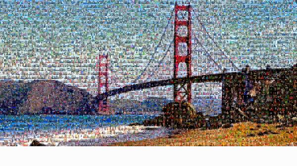 Golden Gate Bridge photo mosaic