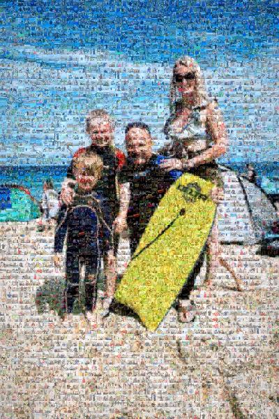 Surfboard photo mosaic