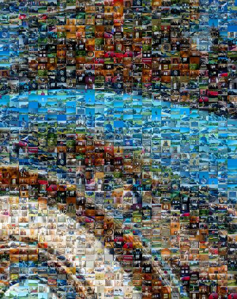 Motor vehicle photo mosaic