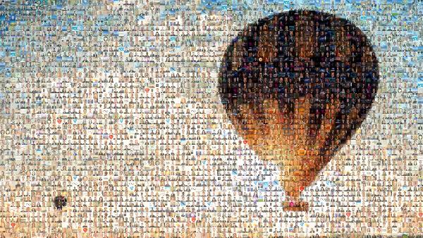 Hot air balloon photo mosaic