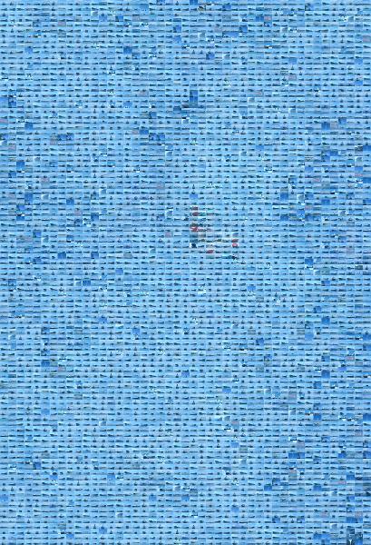 Blue photo mosaic