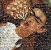 Frida Kahlo Frida Kahlo Museum Diego and I Painting Magnolias Visual arts Portrait of Natasha Gelman Art Painter Banco de México Diego Rivera Frida Kahlo Museums Trust Lip Hand Hairstyle Eyebrow Eyelash Happy Gesture Finger Cool Black hair