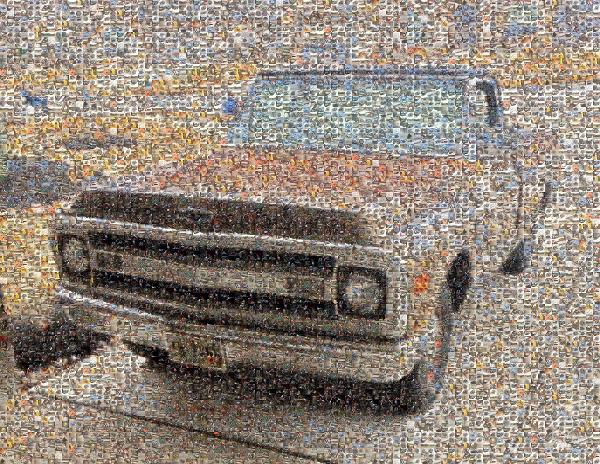 Pickup truck photo mosaic
