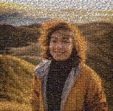 Nature Hair Smile Sky Outerwear Photograph Ecoregion People in nature Human Mountain