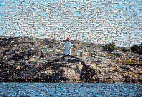 Lighthouse photo mosaic