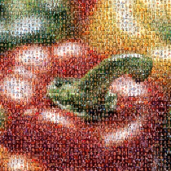 Red photo mosaic