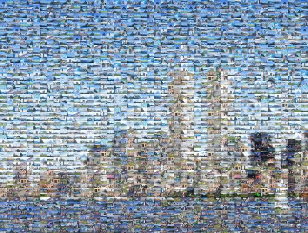 View of New York from NJ City photo mosaic