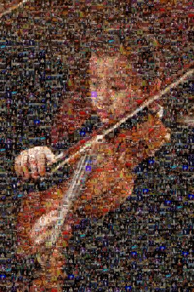 Violin photo mosaic