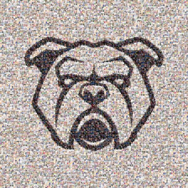 Bulldog photo mosaic