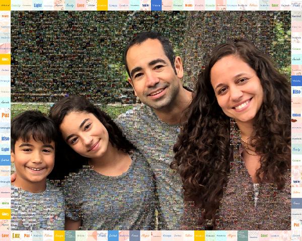 Family photo mosaic
