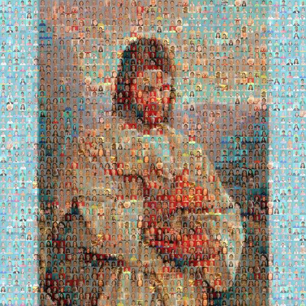 Painting photo mosaic