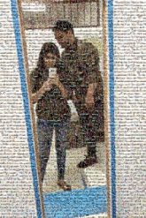 Light-hearted light-hearted Denim Standing Mirror Love
