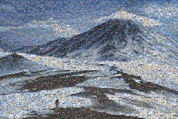 Mount Damavand photo mosaic