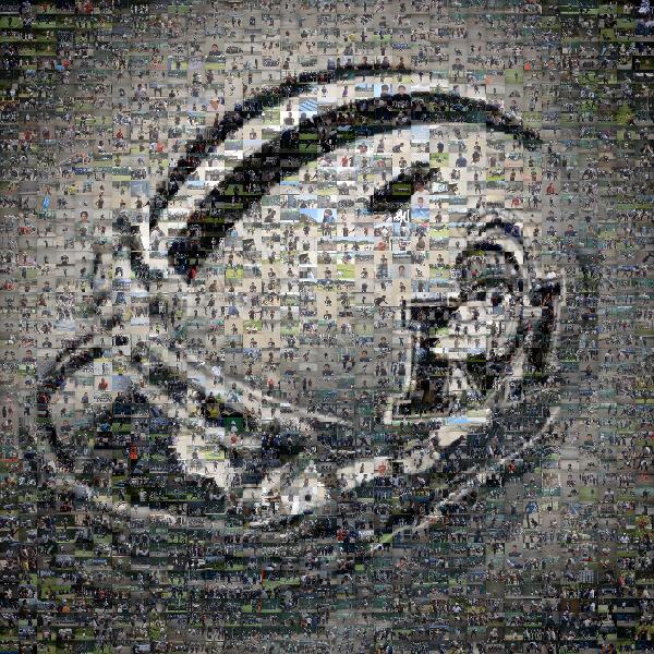 Helmet photo mosaic