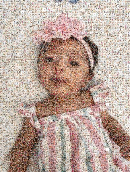 Baby photo mosaic