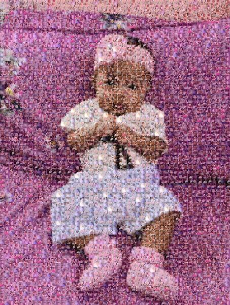 Pink photo mosaic