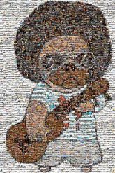 Katsuragi Junior High School Katsuragi Junior High School Katsuragi School Illustration Student Organization Inside School Dog Chordophone Hat Guitarist Musical instrument String instrument Carnivores Cartoon Toy dog Afro