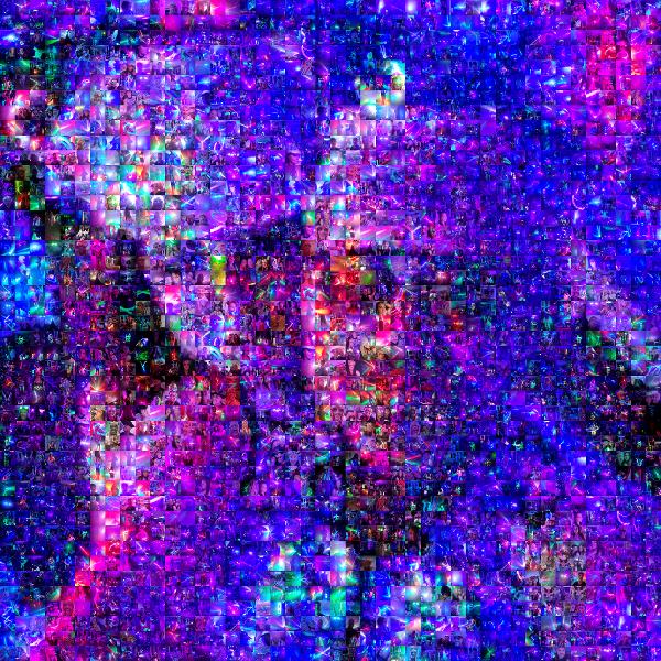 Costume party photo mosaic
