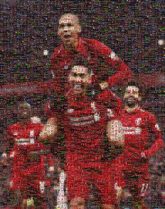 Roberto Firmino Roberto Firmino Fabinho Darwin Núñez Liverpool F.C. Anfield FA Cup Premier League UEFA Champions League Jürgen Klopp Player Sports venue Team sport Jersey Sports Uniform Stadium Soccer player Sportswear