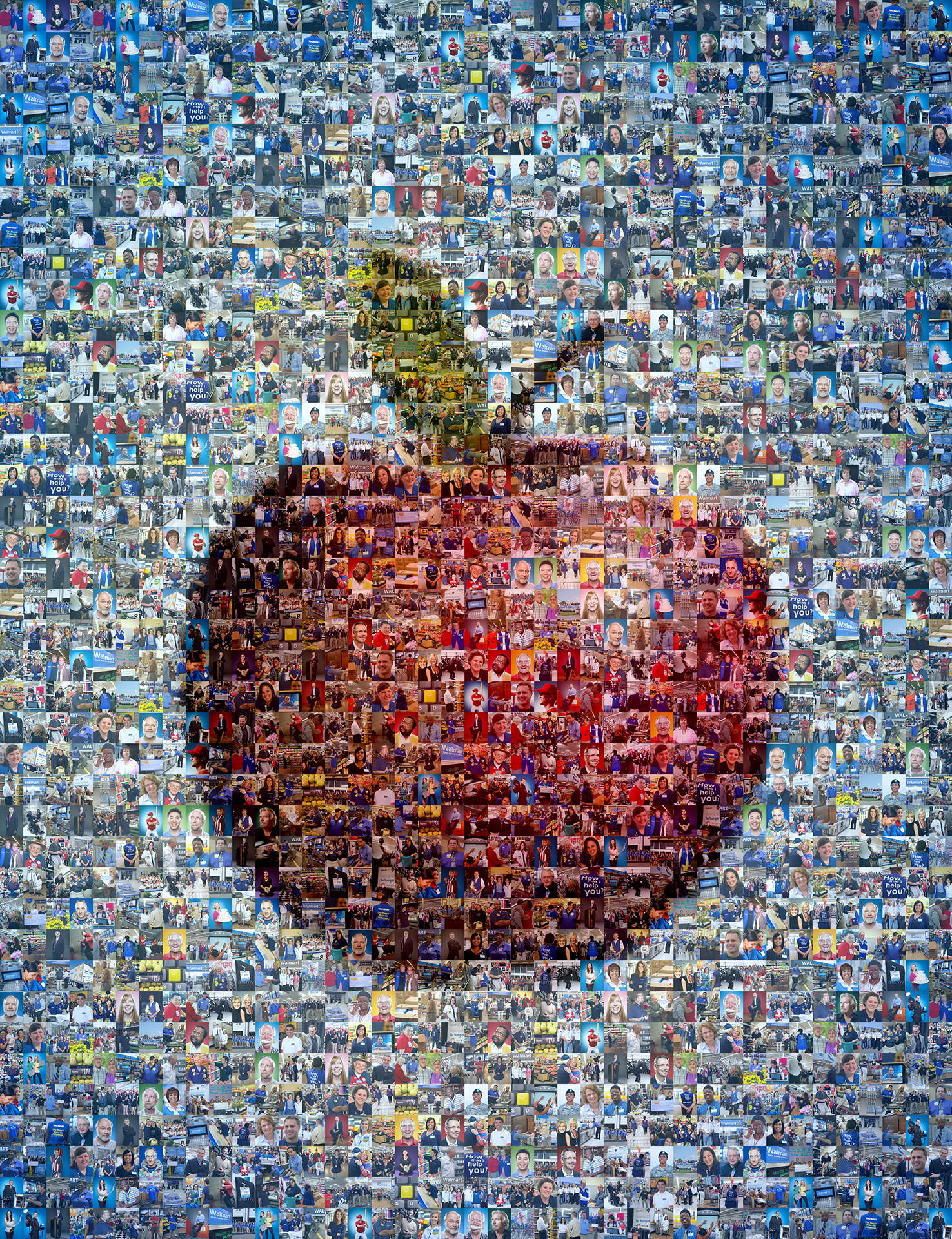 photo mosaic created using 181 corporate photos