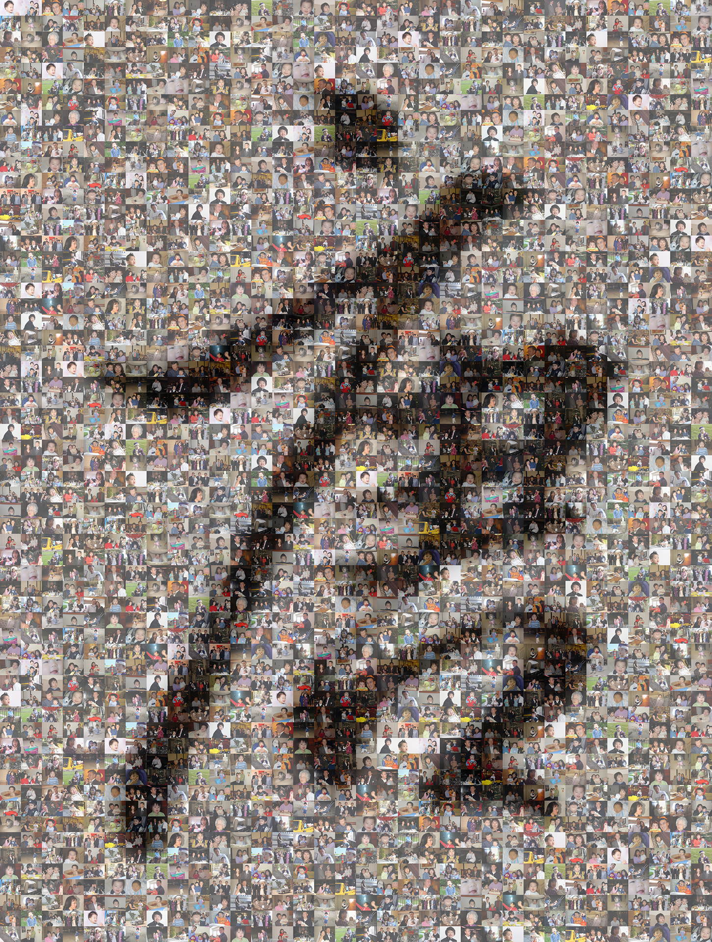 photo mosaic created using only 157 customer selected photos