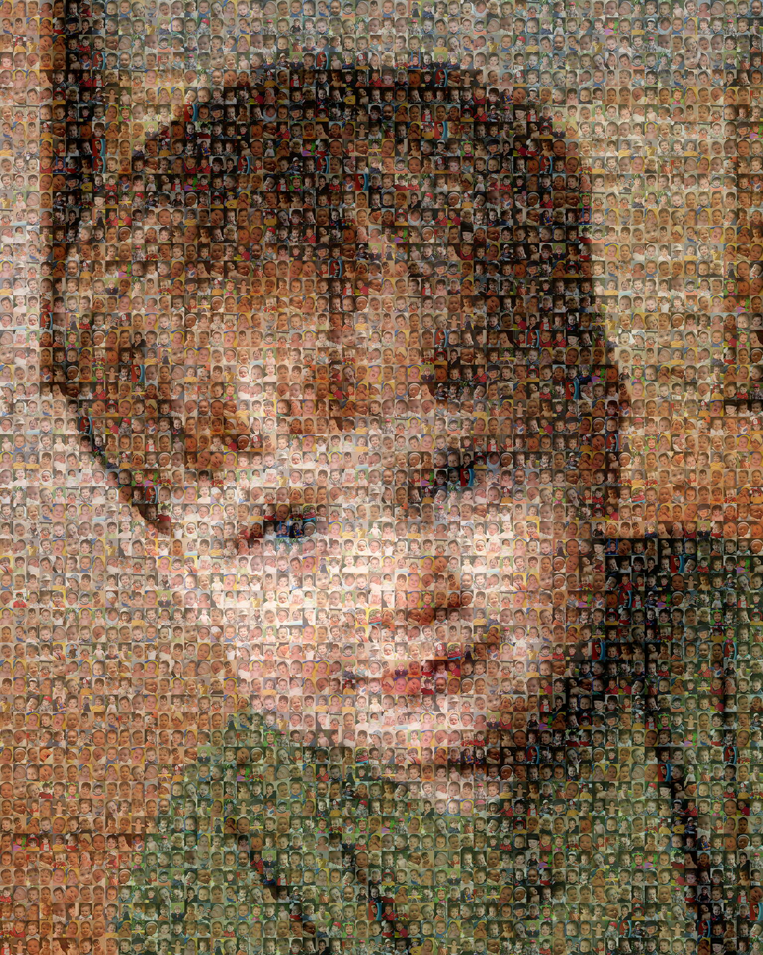 photo mosaic created using 136 customer selected photos