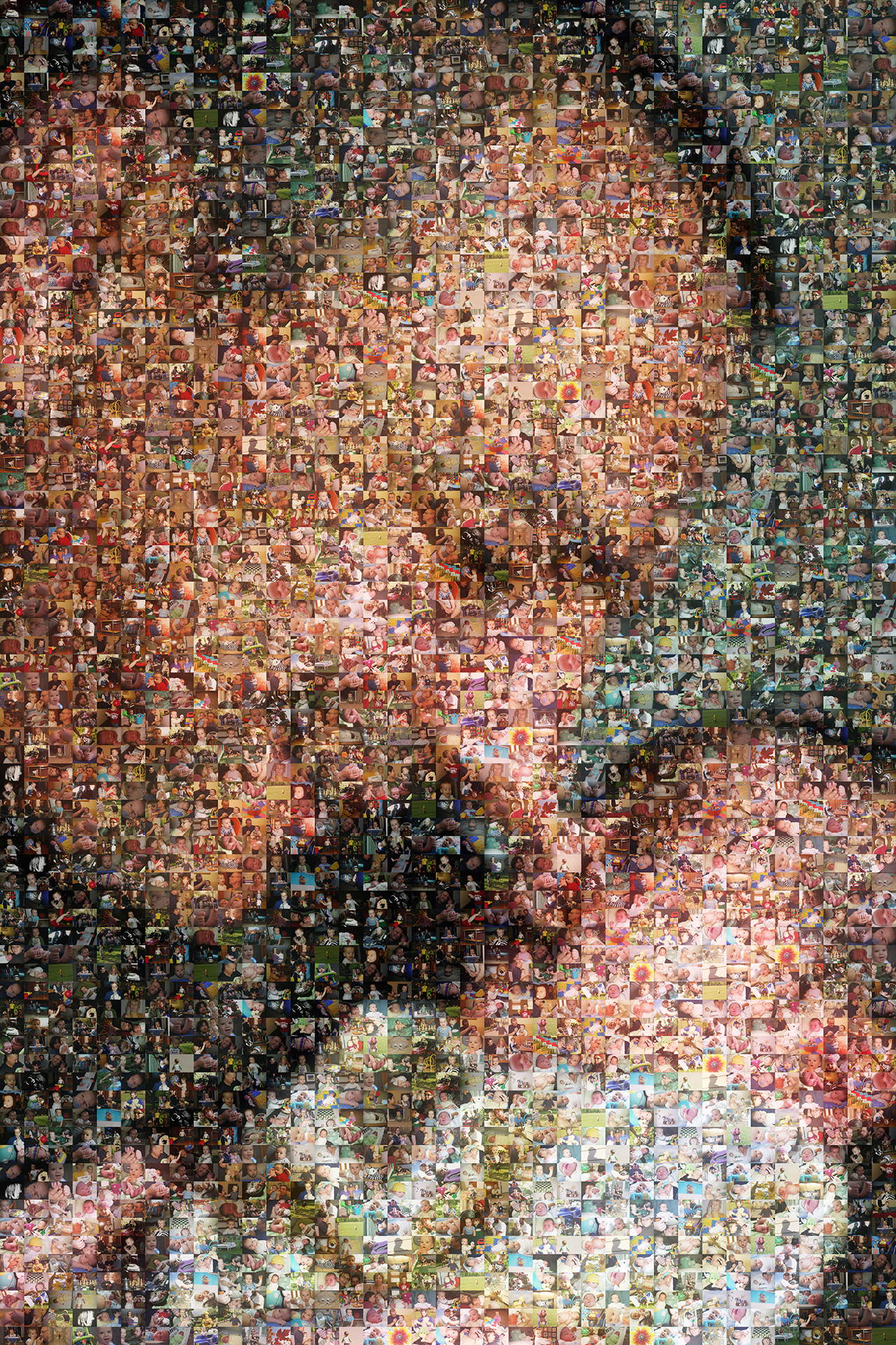 photo mosaic created using 328 customer selected photos