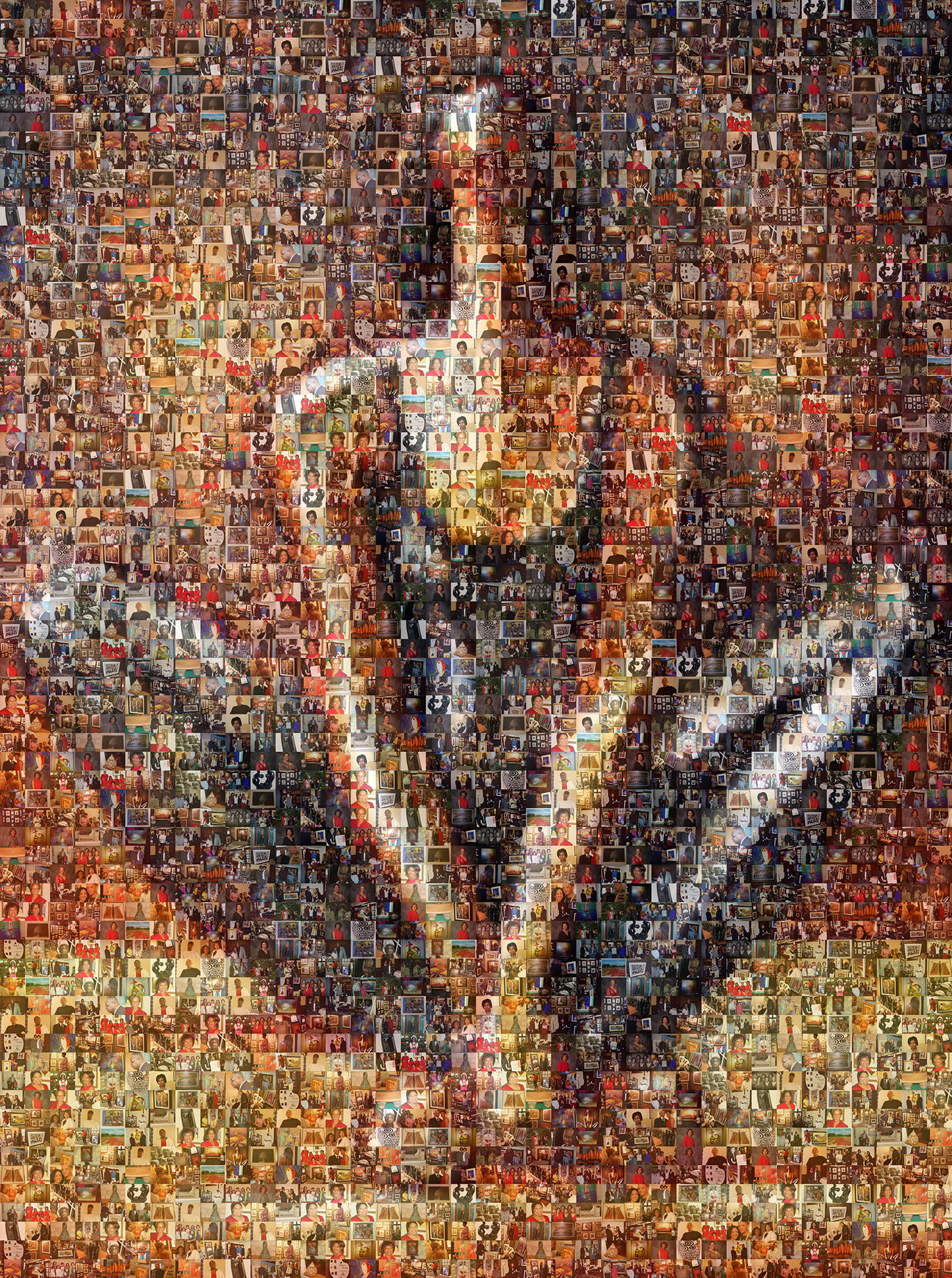 photo mosaic created using 130 customer selected photos